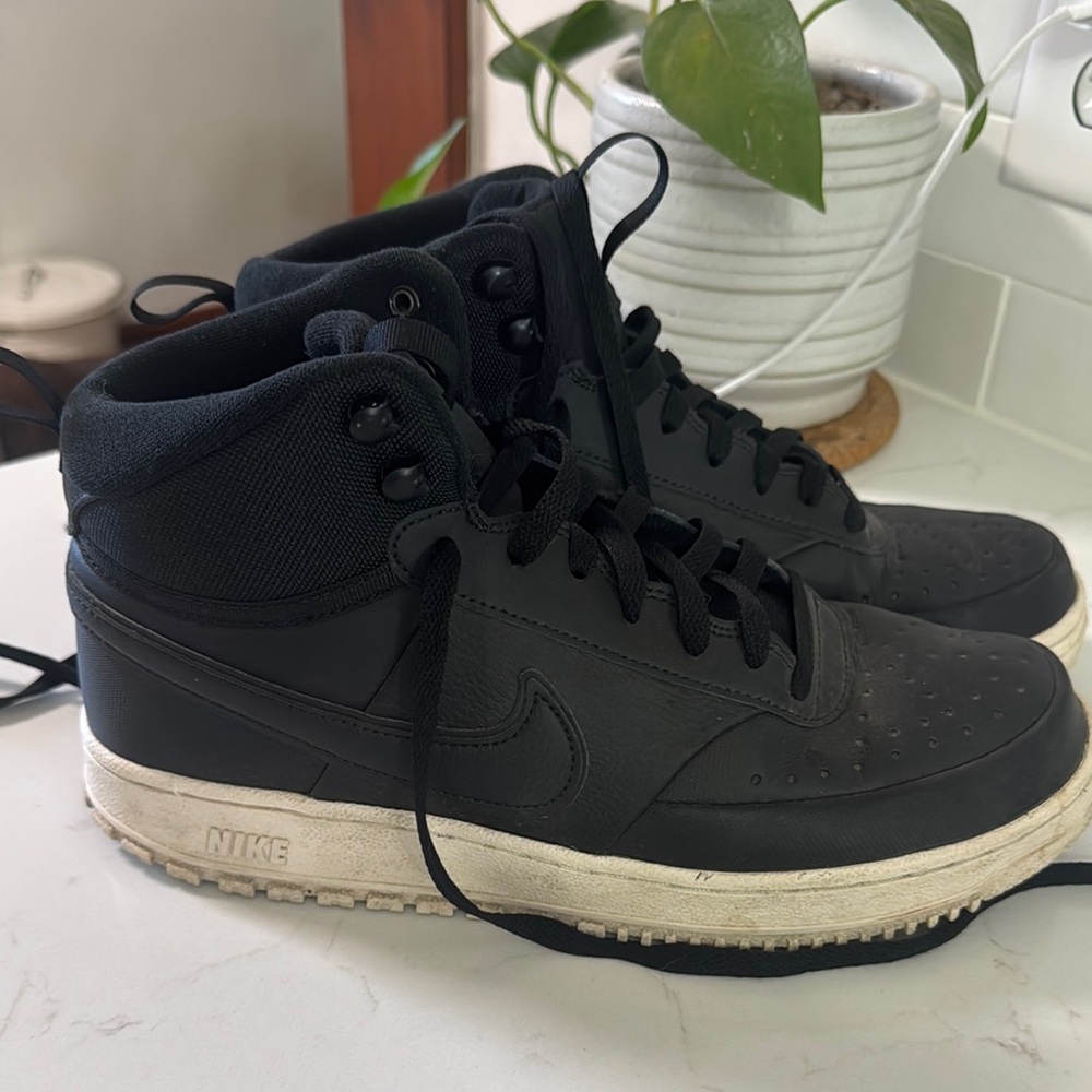 Nike Black and White High-Top Sneakers